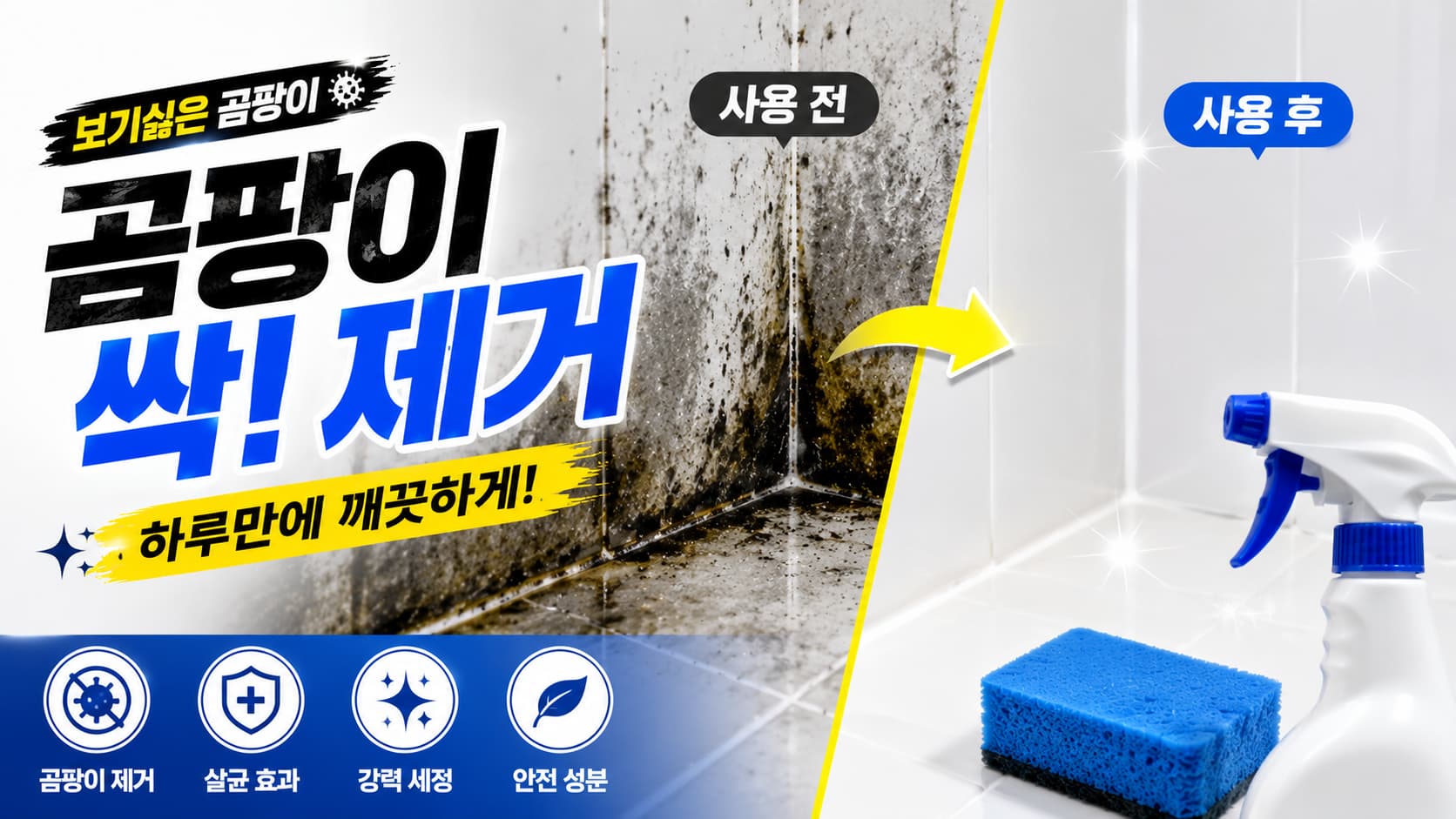 욕실 곰팡이, 왜 계속 생길까? 효과적인 욕실 청소와 곰팡이 제거 방법