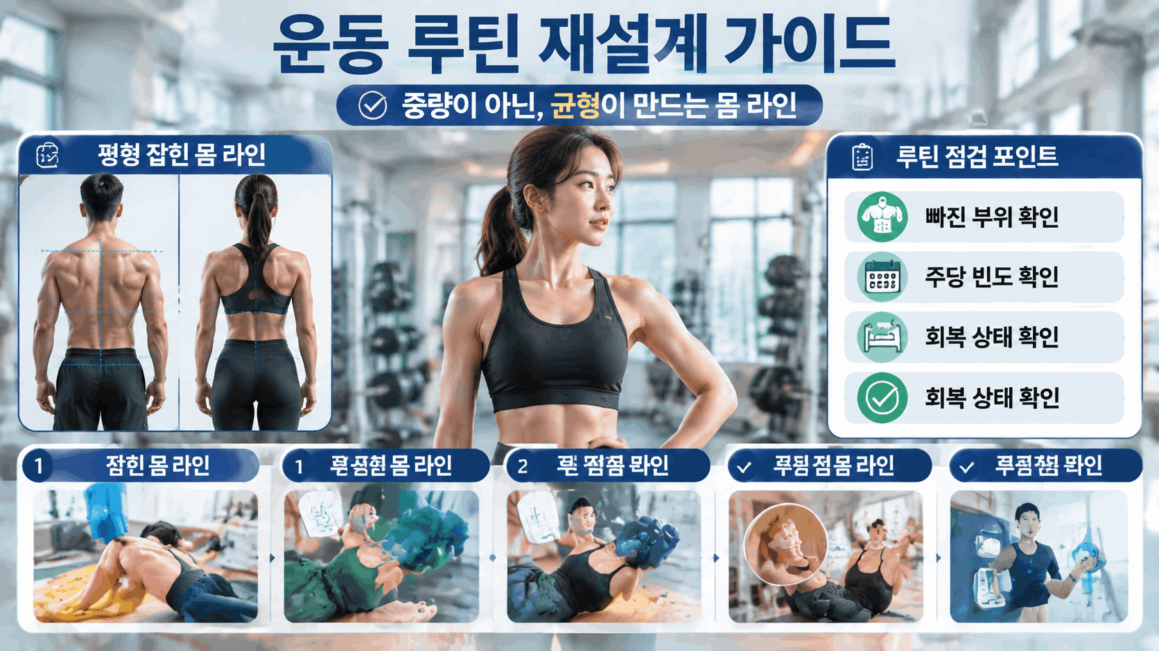 운동 중량은 늘었는데 몸 라인이 어색하다면? 운동 루틴 재설계 가이드