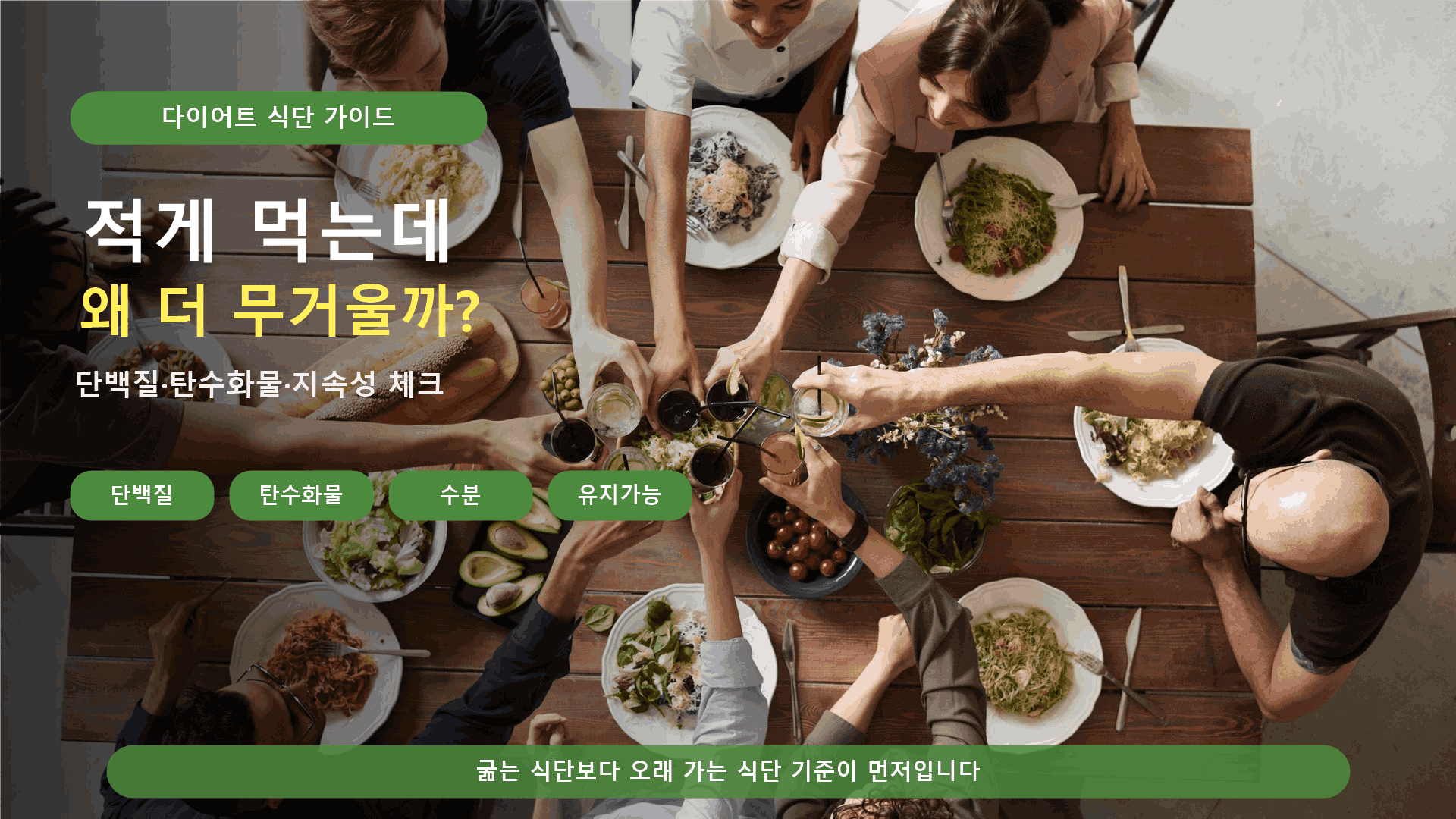 다이어트 식단 가이드 — 적게 먹는데도 몸이 무겁다면 식단부터 다시 봐야 합니다