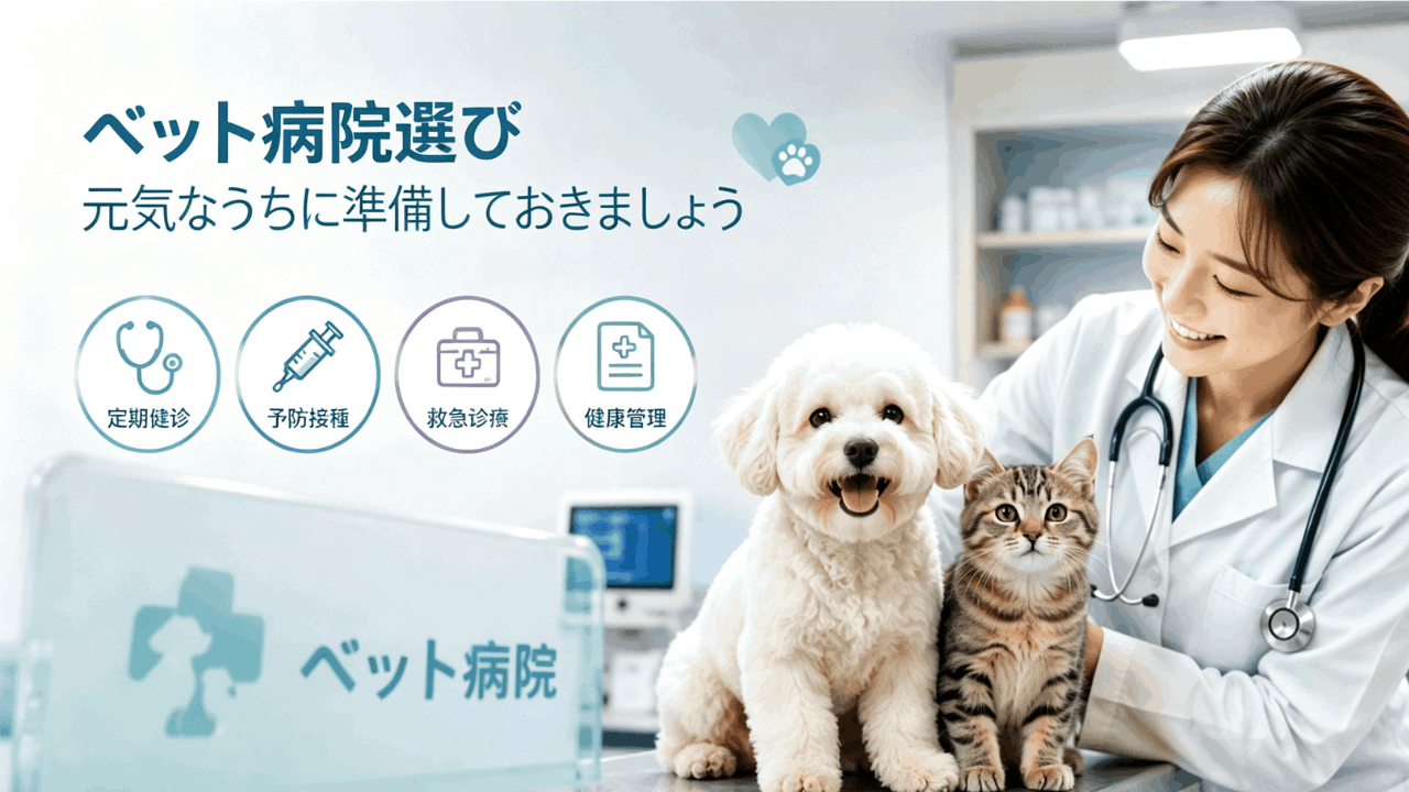 🐶 ペット病院選び完全ガイド — 体調不良になってから探すのではなく、元気なうちに比較検討しよう